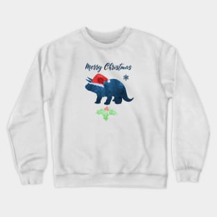 Christmas Dinosaur Art - Triceratops Crewneck Sweatshirt